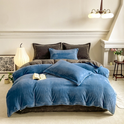 91家纺网 家纺一手货源 找家纺 （汇总）2023秋冬新款230克牛奶绒全消光四件套