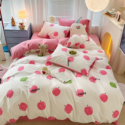 91家纺网 家纺一手货源 找家纺 （总）昔可家纺 2023新款y2k卡通印花系列棉加绒四件套