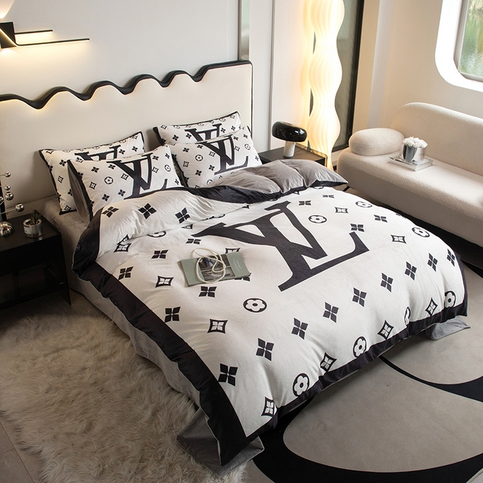 91家纺网 家纺一手货源 找家纺 摩卡 2024新款秋冬新品网红款婴儿绒毛四件套 经典威