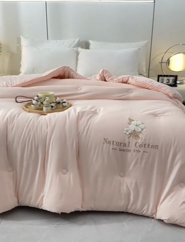 91家纺网 家纺一手货源 找家纺 （总）小牛席业 2023新款棉花朵朵大豆被冬被被芯被子春秋被-风格二