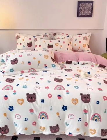 91家纺网 家纺一手货源 找家纺 （汇总）2023秋冬新款230克牛奶绒全消光四件套