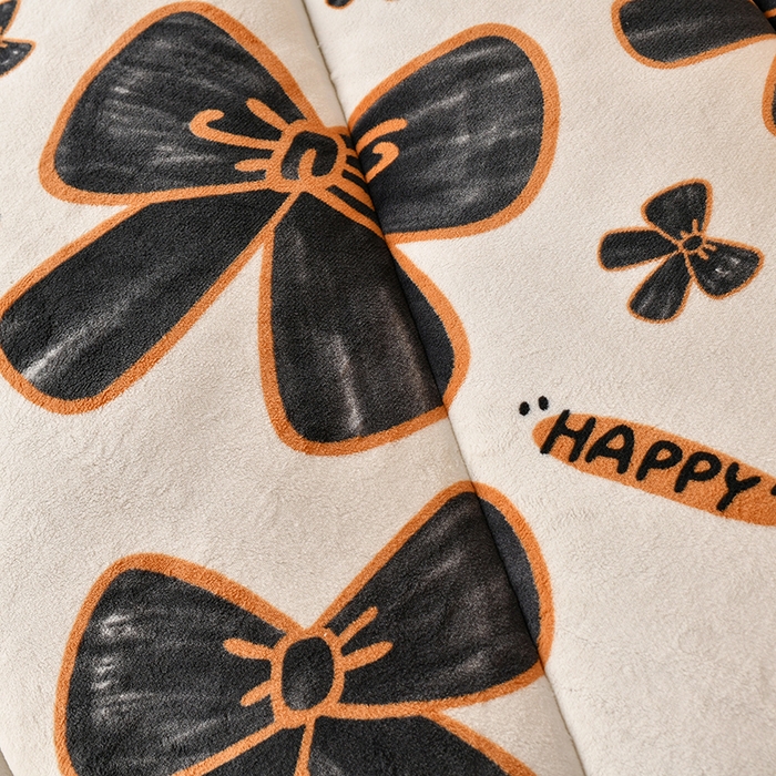 91家纺网 家纺一手货源 找家纺 梦初语 2023新款A类双面牛奶绒豆豆被冬被芯被子春秋被 优雅蝴蝶结