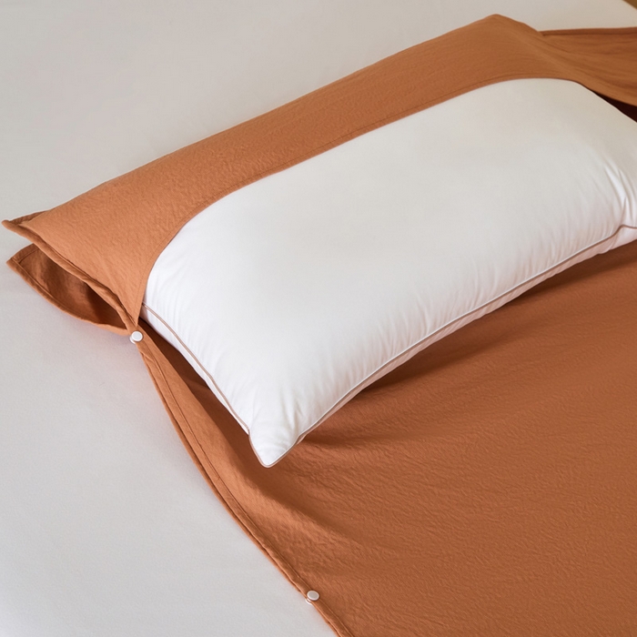 91家纺网 家纺一手货源 找家纺 荣轩家居 2023新款泡泡纱睡袋 砖红