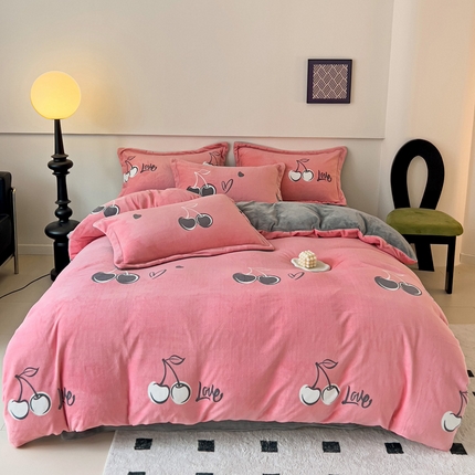 91家纺网 家纺一手货源 找家纺 （汇总）2023秋冬新款230克牛奶绒全消光四件套