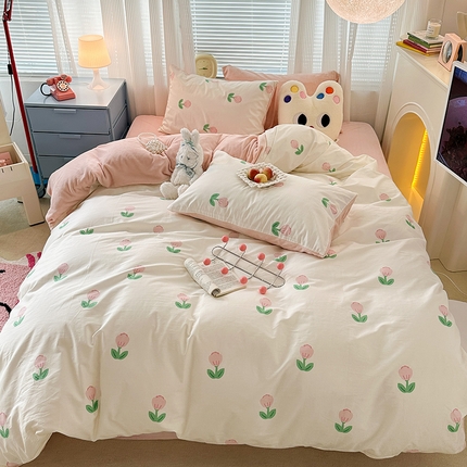 91家纺网 家纺一手货源 找家纺 （总）昔可家纺 2023新款y2k卡通印花系列棉加绒四件套