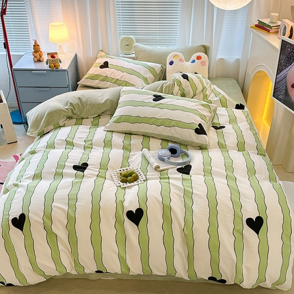 91家纺网 家纺一手货源 找家纺 （总）昔可家纺 2023新款y2k卡通印花系列棉加绒四件套