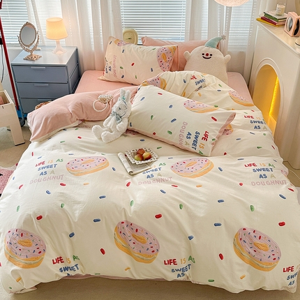 91家纺网 家纺一手货源 找家纺 （总）昔可家纺 2023新款y2k卡通印花系列棉加绒四件套