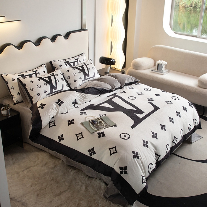 91家纺网 家纺一手货源 找家纺 摩卡 2024新款秋冬新品网红款婴儿绒毛四件套 经典威