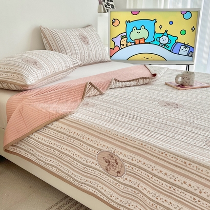 茉夕家纺 2023新款跑量款纯棉高温水洗床盖 艾丽莎