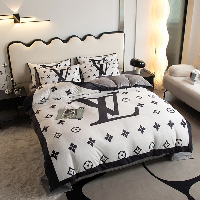 91家纺网 家纺一手货源 找家纺 摩卡 2024新款秋冬新品网红款婴儿绒毛四件套 经典威