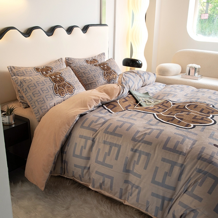 91家纺网 家纺一手货源 找家纺 摩卡 2024新款秋冬新品网红款婴儿绒毛四件套 咔芬