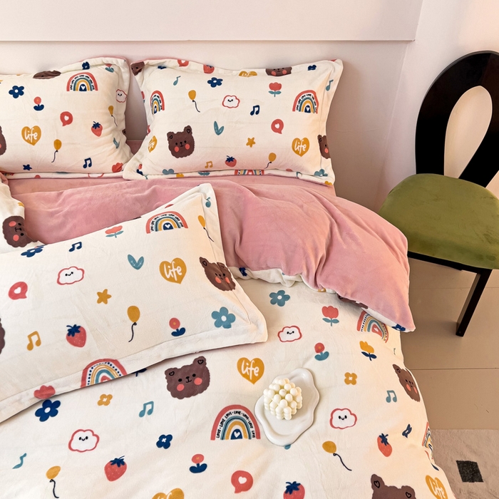 91家纺网 家纺一手货源 找家纺 （汇总）2023秋冬新款230克牛奶绒全消光四件套