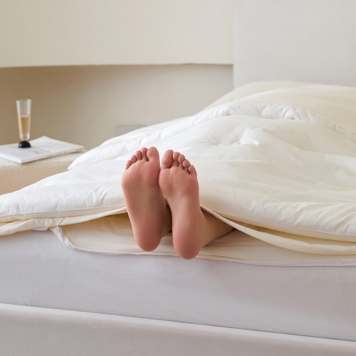 91家纺网 家纺一手货源 找家纺 荣轩家居 2023新款泡泡纱睡袋 奶白