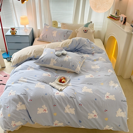 91家纺网 家纺一手货源 找家纺 （总）昔可家纺 2023新款y2k卡通印花系列棉加绒四件套