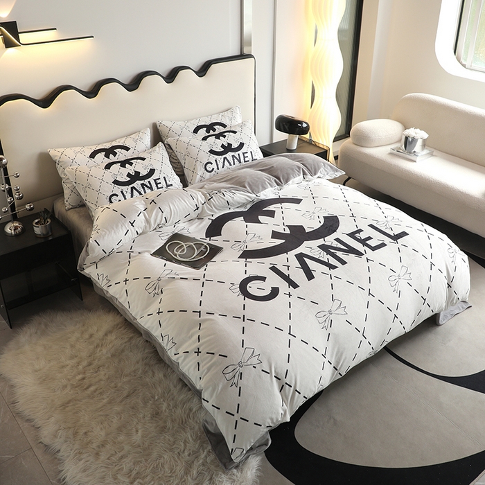 91家纺网 家纺一手货源 找家纺 摩卡 2024新款秋冬新品网红款婴儿绒毛四件套 可可小姐