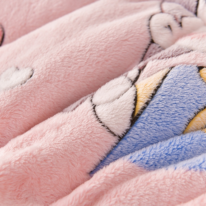 91家纺网 家纺一手货源 找家纺 金灵居 2025新款雪花绒羊羔绒冬被子被芯春秋被 樱桃女孩