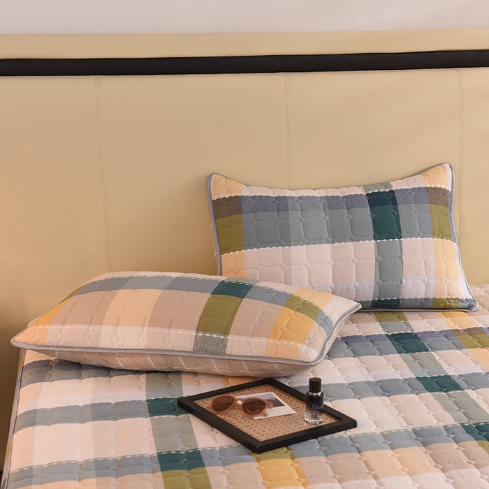 91家纺网 家纺一手货源 找家纺 八十八家纺 2024新款全棉夹棉单品套件—枕套 格律 