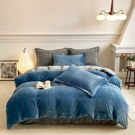 91家纺网 家纺一手货源 找家纺 （汇总）2023秋冬新款230克牛奶绒全消光四件套