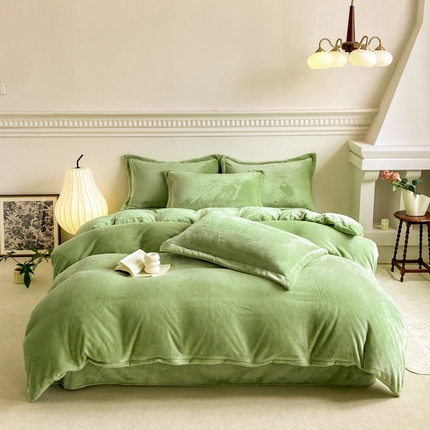 91家纺网 家纺一手货源 找家纺 （汇总）2023秋冬新款230克牛奶绒全消光四件套