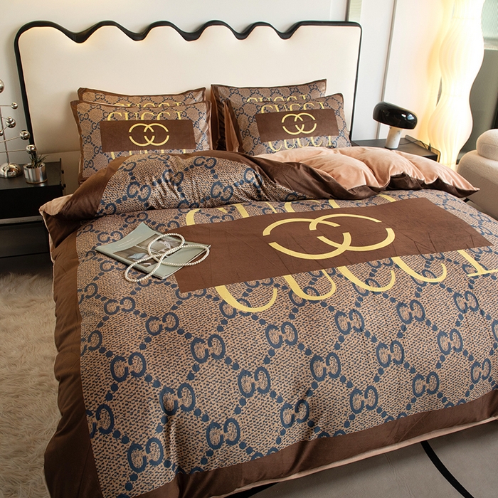 91家纺网 家纺一手货源 找家纺 摩卡 2024新款秋冬新品网红款婴儿绒毛四件套 经典咖