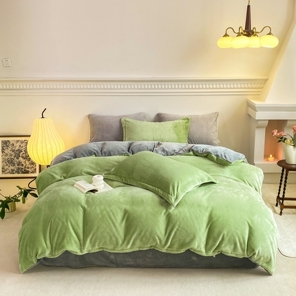 91家纺网 家纺一手货源 找家纺 （汇总）2023秋冬新款230克牛奶绒全消光四件套