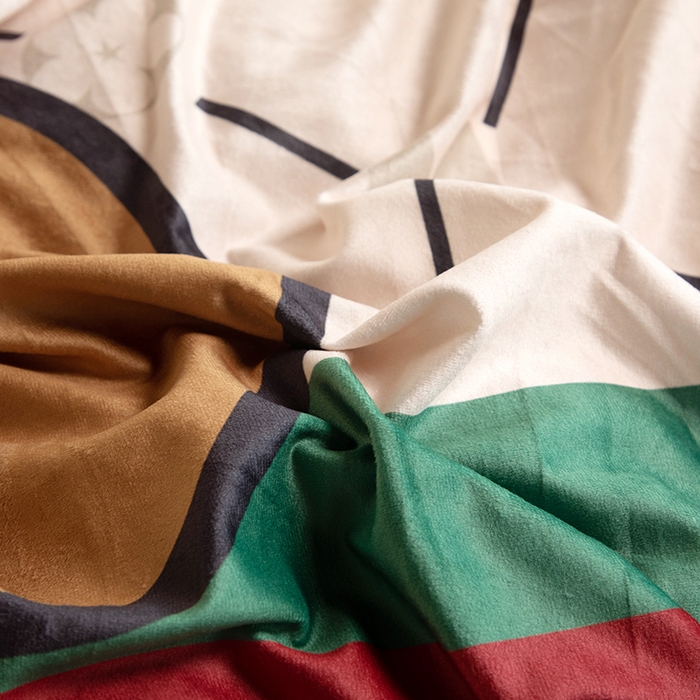 91家纺网 家纺一手货源 找家纺 摩卡 2024新款秋冬新品网红款婴儿绒毛四件套 奇奇熊