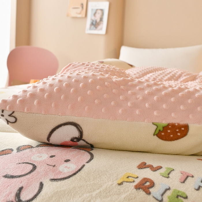 91家纺网 家纺一手货源 找家纺 梦初语 2023新款A类双面牛奶绒豆豆被冬被芯被子春秋被 恐龙天空