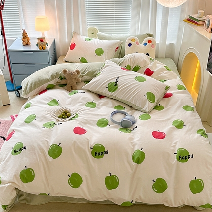 91家纺网 家纺一手货源 找家纺 （总）昔可家纺 2023新款y2k卡通印花系列棉加绒四件套