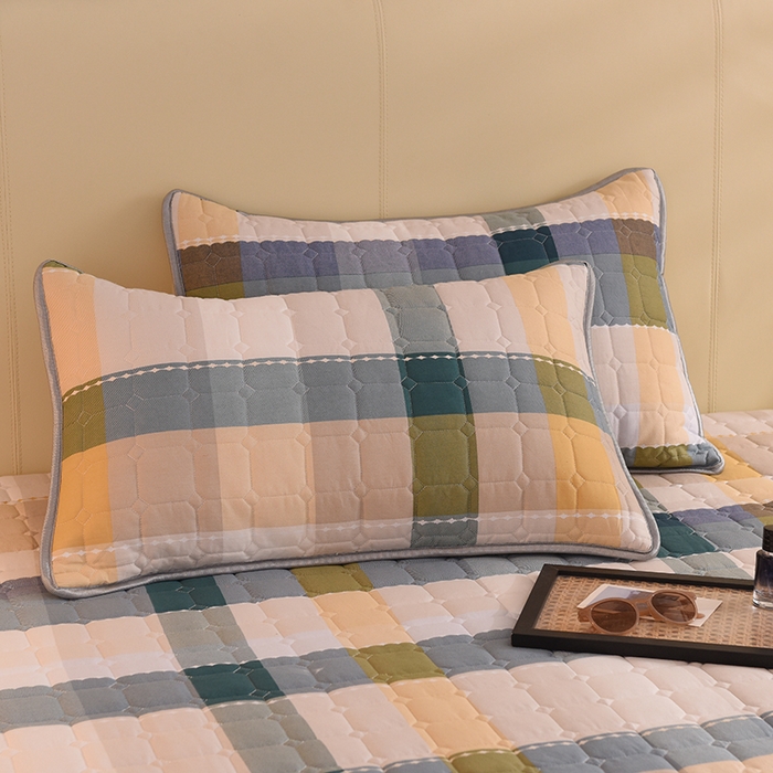 91家纺网 家纺一手货源 找家纺 八十八家纺 2024新款全棉夹棉单品套件—枕套 格律 