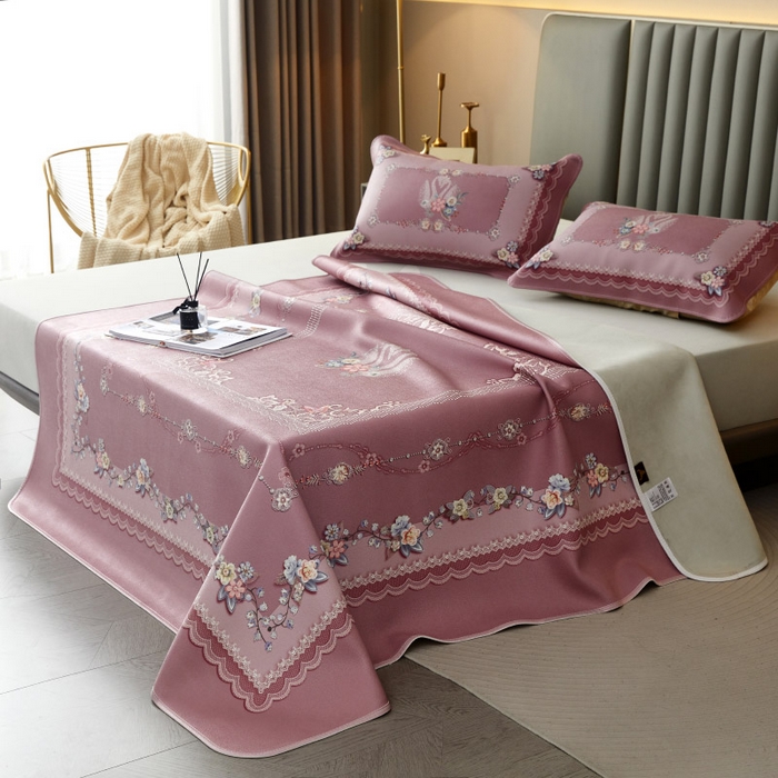 91家纺网 家纺一手货源 找家纺 （总）歌历斯家纺 2023新款清凉舒卧奢华牛皮席-天鹅之恋