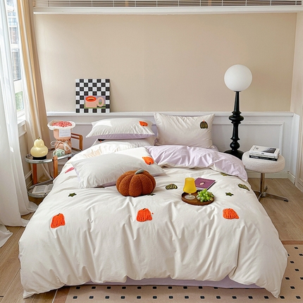 91家纺网 家纺一手货源 找家纺 （总）卡巴伦家纺 2023新款纯棉磨毛A类绣花款四件套