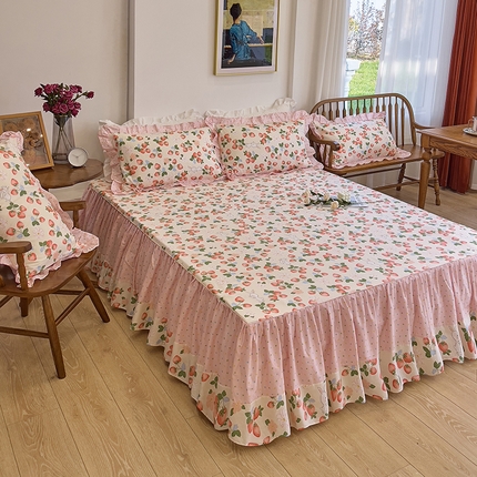 91家纺网 家纺一手货源 找家纺 （总）爱妮玖玖 2023新款春夏单品花边床单-春暖系列