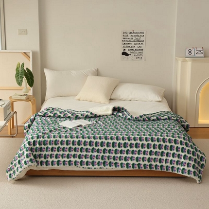 萝莉家纺 2023新款韩国订货热销款羊毛绒毯 花朵朵