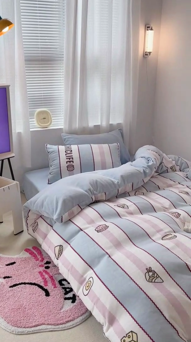 91家纺网 家纺一手货源 找家纺 昔可家纺 2023新款大版数码印花保暖牛奶绒四件套 美食派对