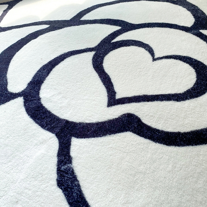 91家纺网 家纺一手货源 找家纺 （总）爵仕家纺 2023新款仿羊绒山茶花地毯地垫