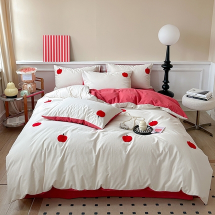 91家纺网 家纺一手货源 找家纺 （总）卡巴伦家纺 2023新款纯棉磨毛A类绣花款四件套