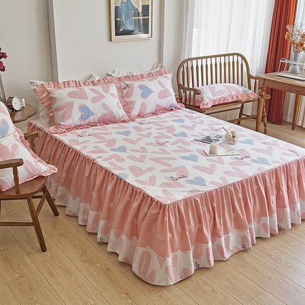 91家纺网 家纺一手货源 找家纺 （总）爱妮玖玖 2023新款春夏单品花边床单-春暖系列