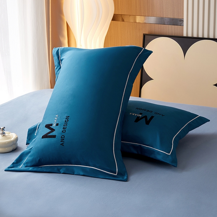 91家纺网 家纺一手货源 找家纺 丰淘家纺 2023新款刺绣水洗真丝枕套 刺绣水洗真丝-浅蓝