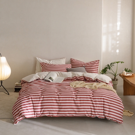 91家纺网 家纺一手货源 找家纺 （总）卡巴伦家纺  2023新款纯棉磨毛无印风四件套