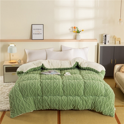 91家纺网 家纺一手货源 找家纺 （总）悠米悠家 2025新款塔芙绒北极绒加厚冬被子被芯