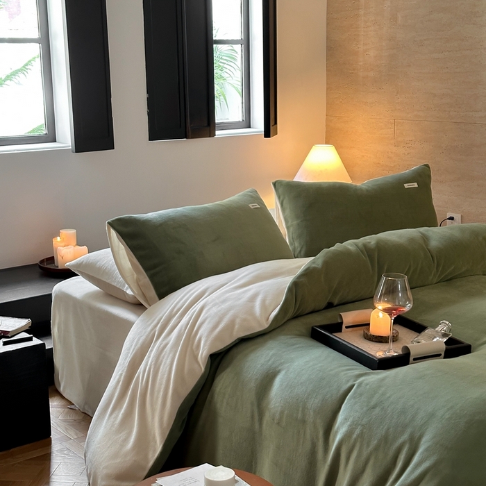 91家纺网 家纺一手货源 找家纺 （总）2023新款双拼牛奶绒被套