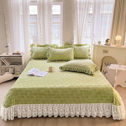 91家纺网 家纺一手货源 找家纺 （总）宜凡 2023新款烂花牛奶绒床盖三件套