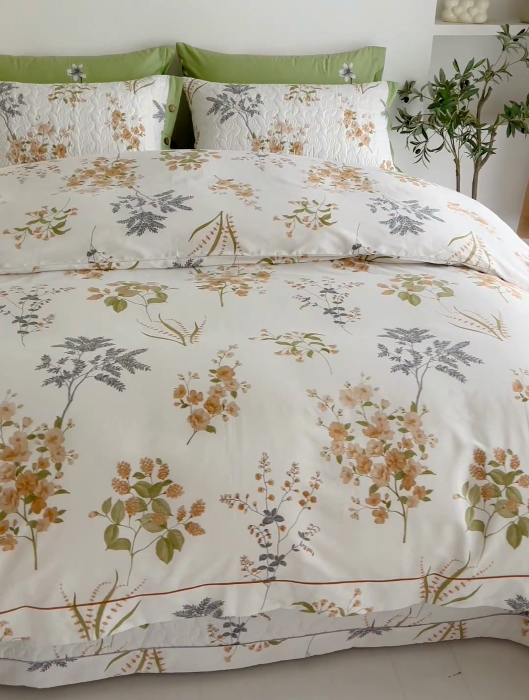 91家纺网 家纺一手货源 找家纺 优乐家纺 2025新款纯棉斜纹床盖款单层被套四件套 如梦花季