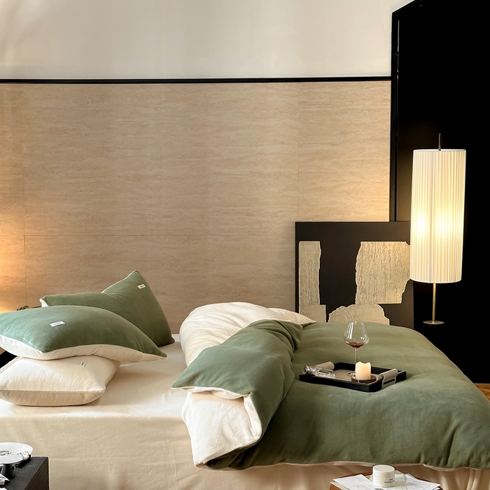 91家纺网 家纺一手货源 找家纺 （总）2023新款双拼牛奶绒被套