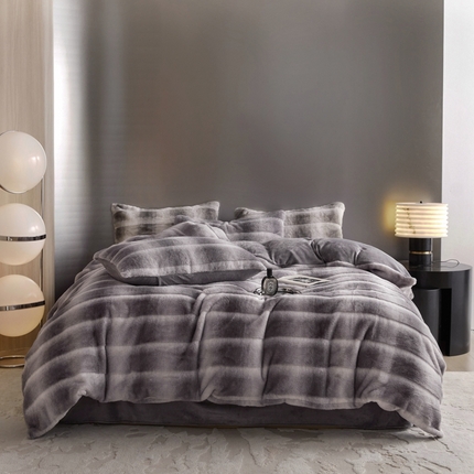 91家纺网 家纺一手货源 找家纺 （总）金奇达家纺 2025秋冬保暖加厚绒类皮草绒四件套-【赛琳娜】系列