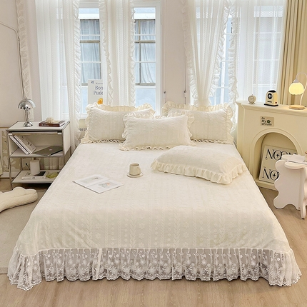 91家纺网 家纺一手货源 找家纺 （总）宜凡 2023新款烂花牛奶绒床盖三件套