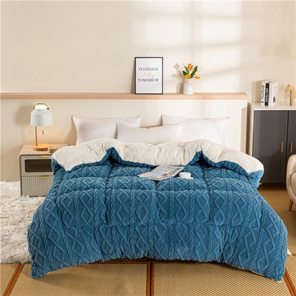 91家纺网 家纺一手货源 找家纺 （总）悠米悠家 2025新款塔芙绒北极绒加厚冬被子被芯