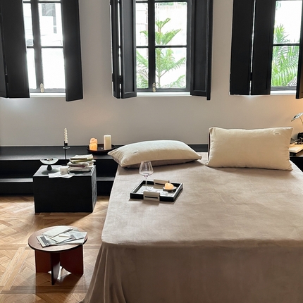 91家纺网 家纺一手货源 找家纺 （总）时光里2023新款双拼牛奶绒床单