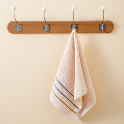 91家纺网 家纺一手货源 找家纺 （总）彩虹毛巾 2023新款长城格缎带款毛巾浴巾套装 长城格毛巾 纯棉浴巾