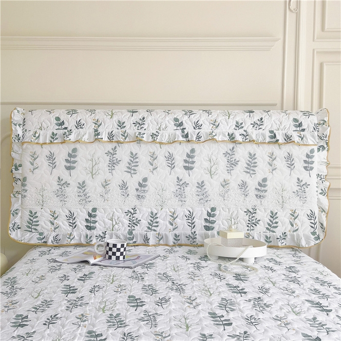 91家纺网 家纺一手货源 找家纺 十个点 2024新款印花夹棉蕾丝床头罩-玲珑 夜雨浪漫